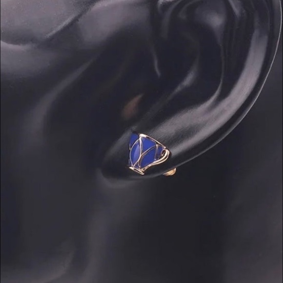 Gorgeous blue and white enamel coated tea cup set - Picture 4 of 12